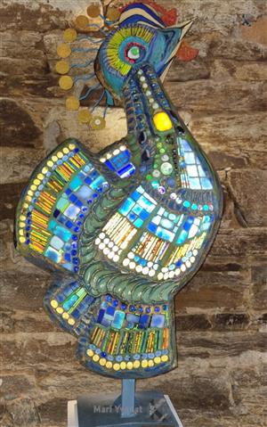 mosaïque - sculpture - Oiseau mythologique - Stanko Kristic)