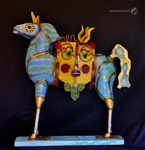 métal - sculpture - Porteur de roi, cheval de Troie - Stanko Kristic)