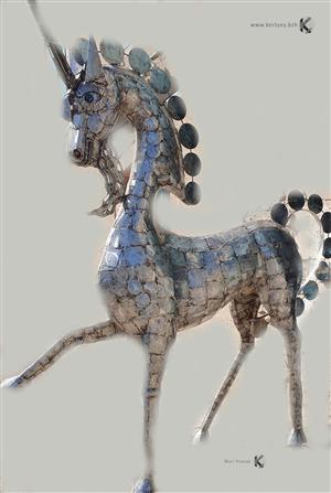 métal - sculpture - La Licorne - Stanko Kristic)