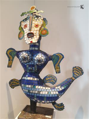 métal - sculpture - La Sirène bleue - Stanko Kristic)