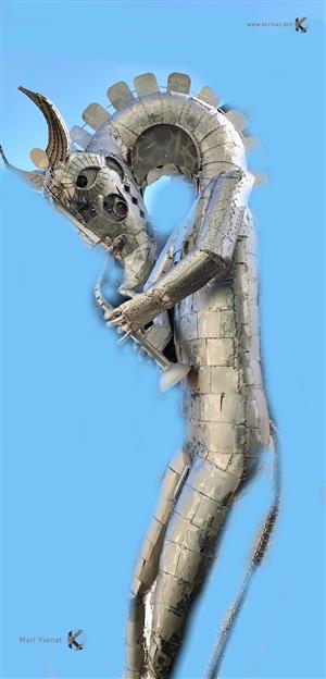 mosaïque - sculpture - Le Minotaure - Stanko Kristic)