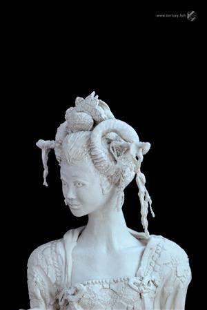 argile - sculpture - Princesse HANFU - Mylène La Sculptrice)