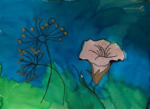  LANDSCAPE and flower - painting - Flowers 03 - AERH Arts)