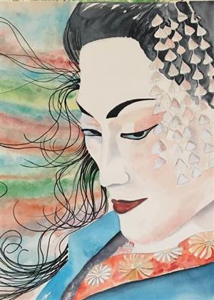 watercolor - drawing - calligraphy - KIKO from Japan - Pichon Eric)