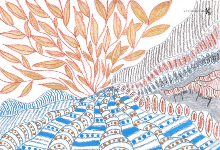 dessin - Chemin vers l'arbre en or - Le Moing Maryse