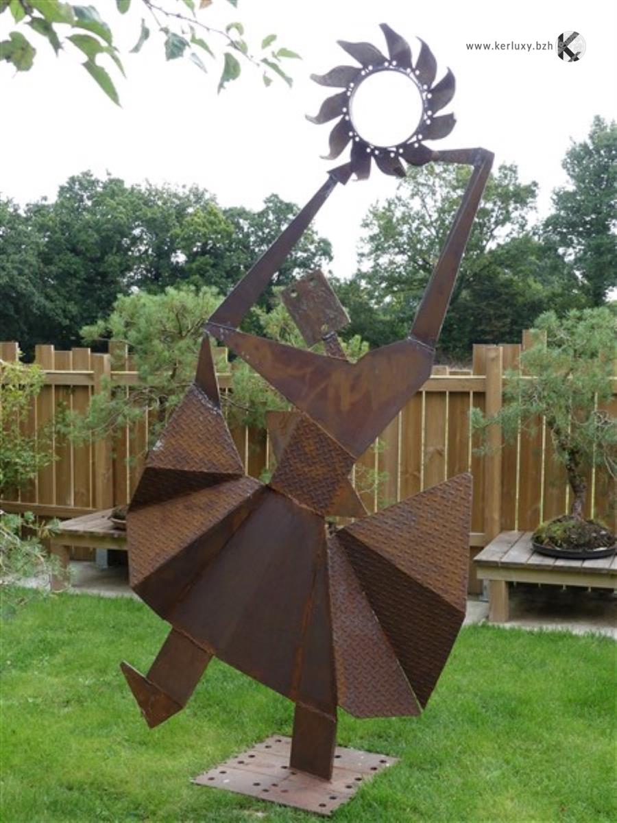 sculpture - Large size rusty dancer - Brard Yann