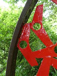 sculpture - Roue Arbre Rouge - Brard Yann