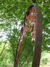 sculpture - Roue Arbre Rouge - Brard Yann