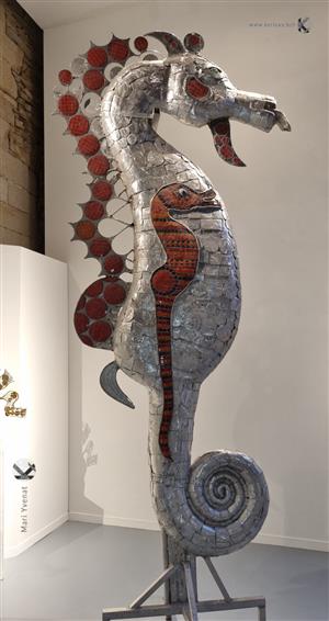 metal - sculpture - Fountain Seahorse - Stanko Kristic)