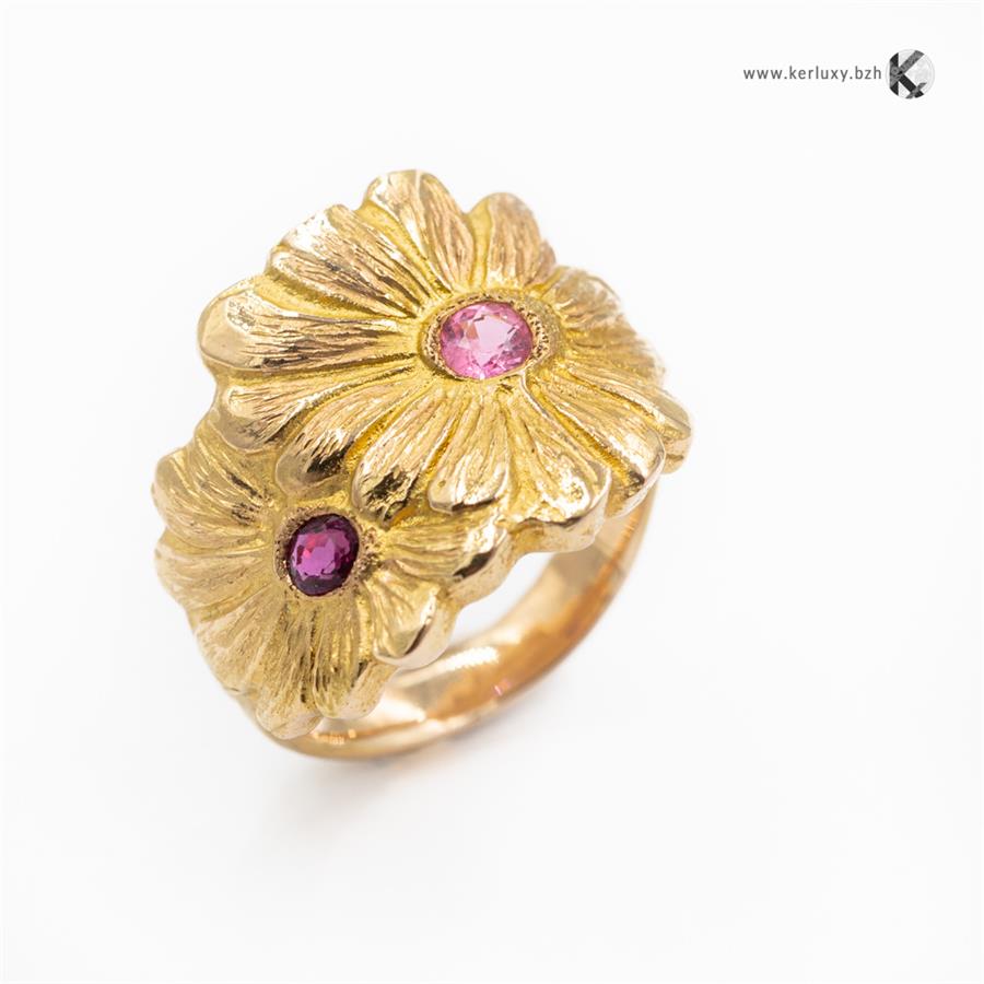 jewellery designer ring - Duo of Daisies - Lebourdais