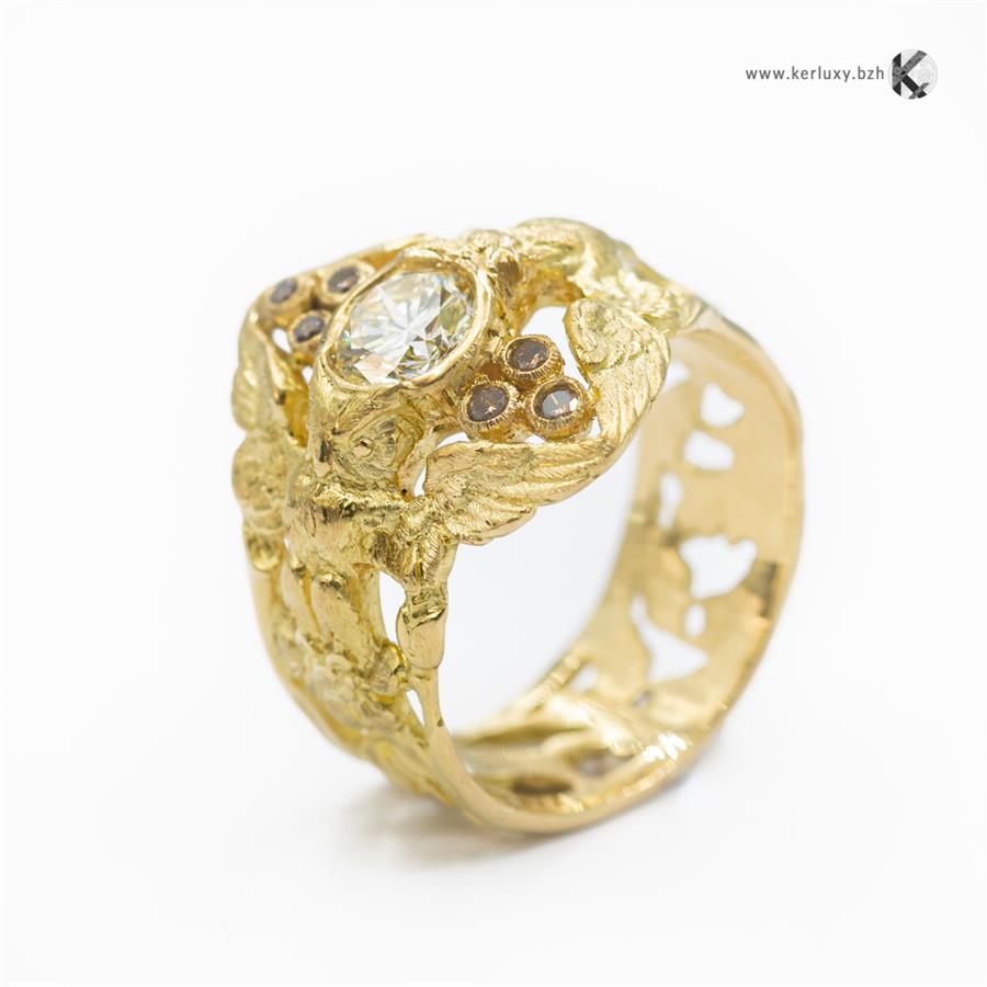 jewellery designer ring - Day and Night - Lebourdais