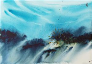  MARINE, mer, mare & lac - peinture - Fond Marin n20 - Em'aquarelle)