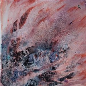 painting - Chaos bluish and pinkish - Marief)
