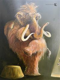 painting - Mammoth VS Mouse - Tristan