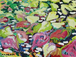 acrylic - painting - Funny water lilies No 2v3 - Paugam Daniel)