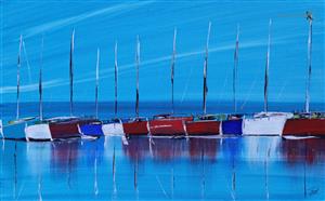 acrylic - painting - Alignment - Guellec Patrick)