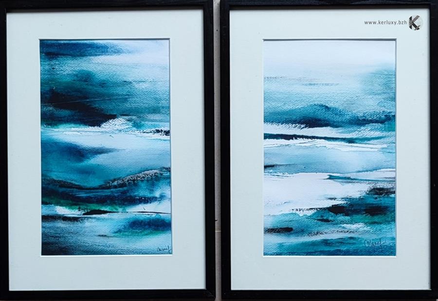 painting - Ocean 1 and 2 - Marief