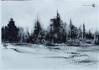 peinture - Les Sapins Noirs - Marief