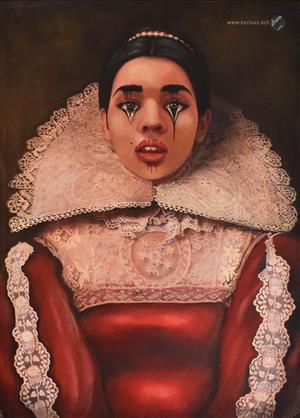 Painting - No fun for the daughter. - Marianne Julie)