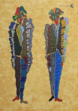  ABSTRACT - painting - The 2 Catalans - Twoodje)