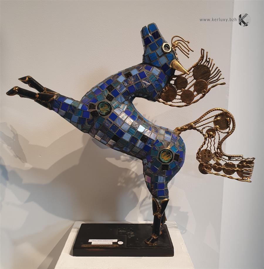 sculpture - Cheval Prince bleu - Stanko Kristic