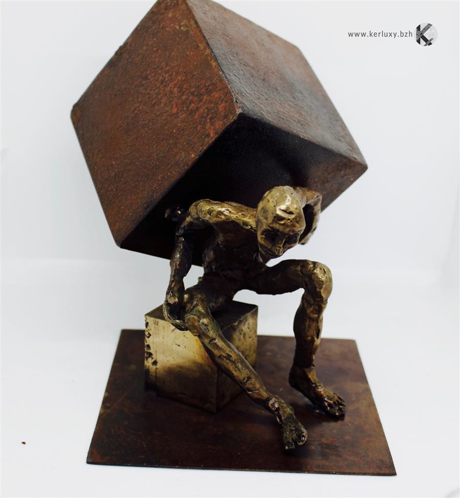 métal - Sculpture - Atlas - Weber Guibal Adeline