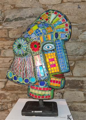 mosaïque - sculpture - Néfertiti - Stanko Kristic)