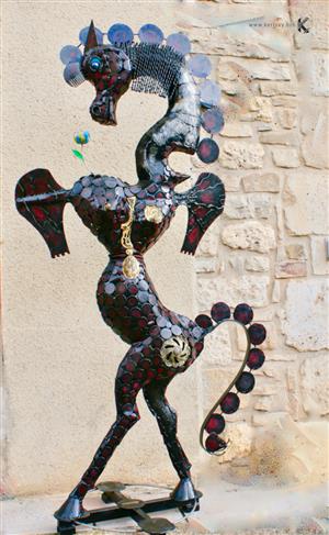 métal - sculpture - Danse mythologique - Stanko Kristic)