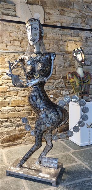 metal - sculpture - The Centauress with the lyre - Stanko Kristic)