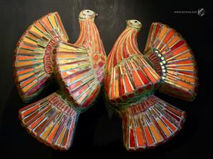 carved glass - sculpture - Love flight - Stanko Kristic)