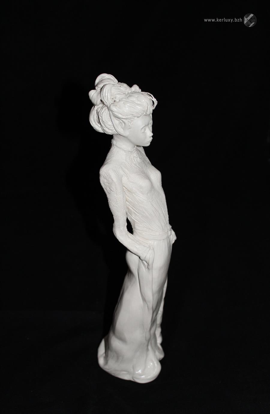 sculpture - Lady 1900 au chignon - Mylène La Sculptrice