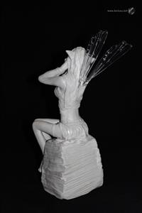 sculpture - Liria, jeune Elfe ailée - Mylène La Sculptrice