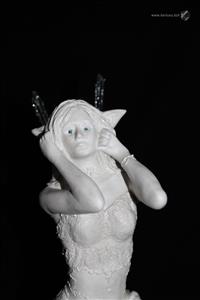 sculpture - Liria, young winged elf - Mylène La Sculptrice