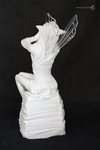 sculpture - Liria, young winged elf - Mylène La Sculptrice
