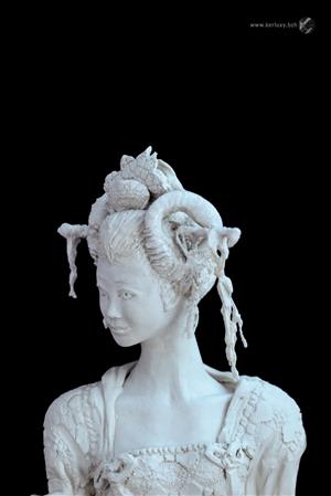 clay - sculpture - Princess Hanfu - Mylène La Sculptrice)