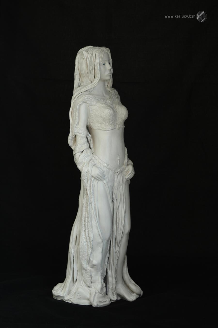 sculpture - Sylvine,  the elf with divine hair - Mylène La Sculptrice